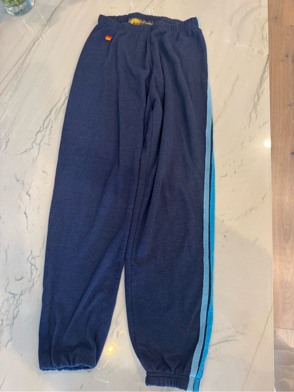Aviator Nation Sweatpants 5 Stripe Sweatpants - NAVY / BLUE Size M - Picture 3 of 6